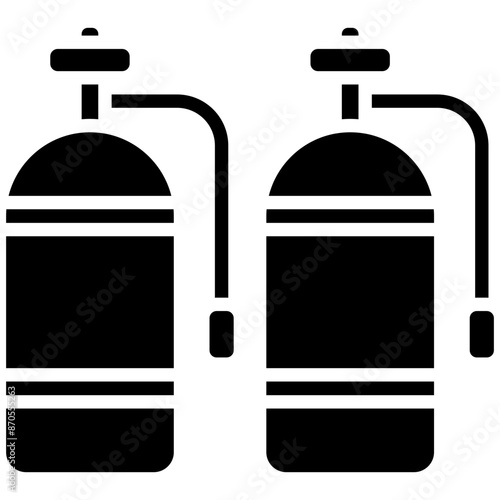 Diving Tank vector icon. Can be used for Beach Resort iconset.