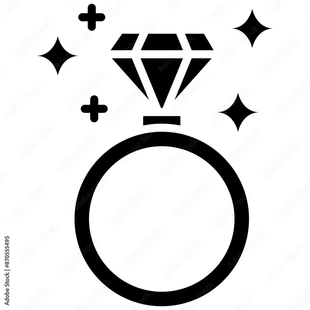 Diamond Ring vector icon. Can be used for Luxury iconset. Diamond Ring vector icon. Can be used for Luxury iconset.