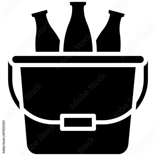 Bucket vector icon. Can be used for Luxury iconset.