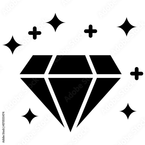 Diamond vector icon. Can be used for Luxury iconset.
