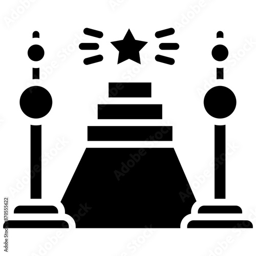 Red Carpet vector icon. Can be used for Luxury iconset.