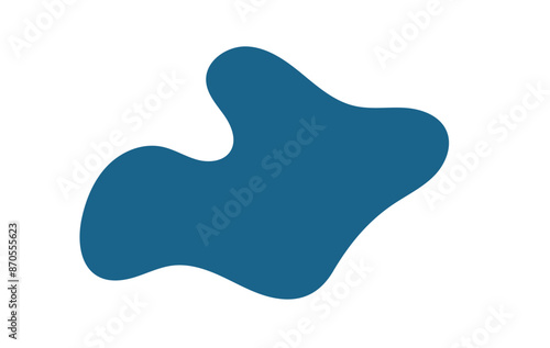 Abstract long blob shape hand drawn. Isolated on a white  background. vector illustration. EPS 10