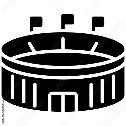 Stadium vector icon. Can be used for Volleyball iconset.