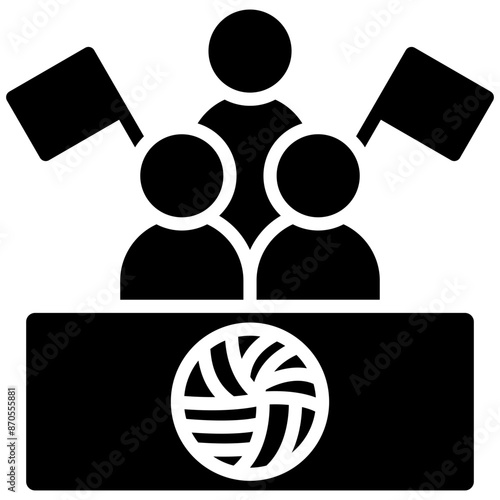 Supporter vector icon. Can be used for Volleyball iconset.