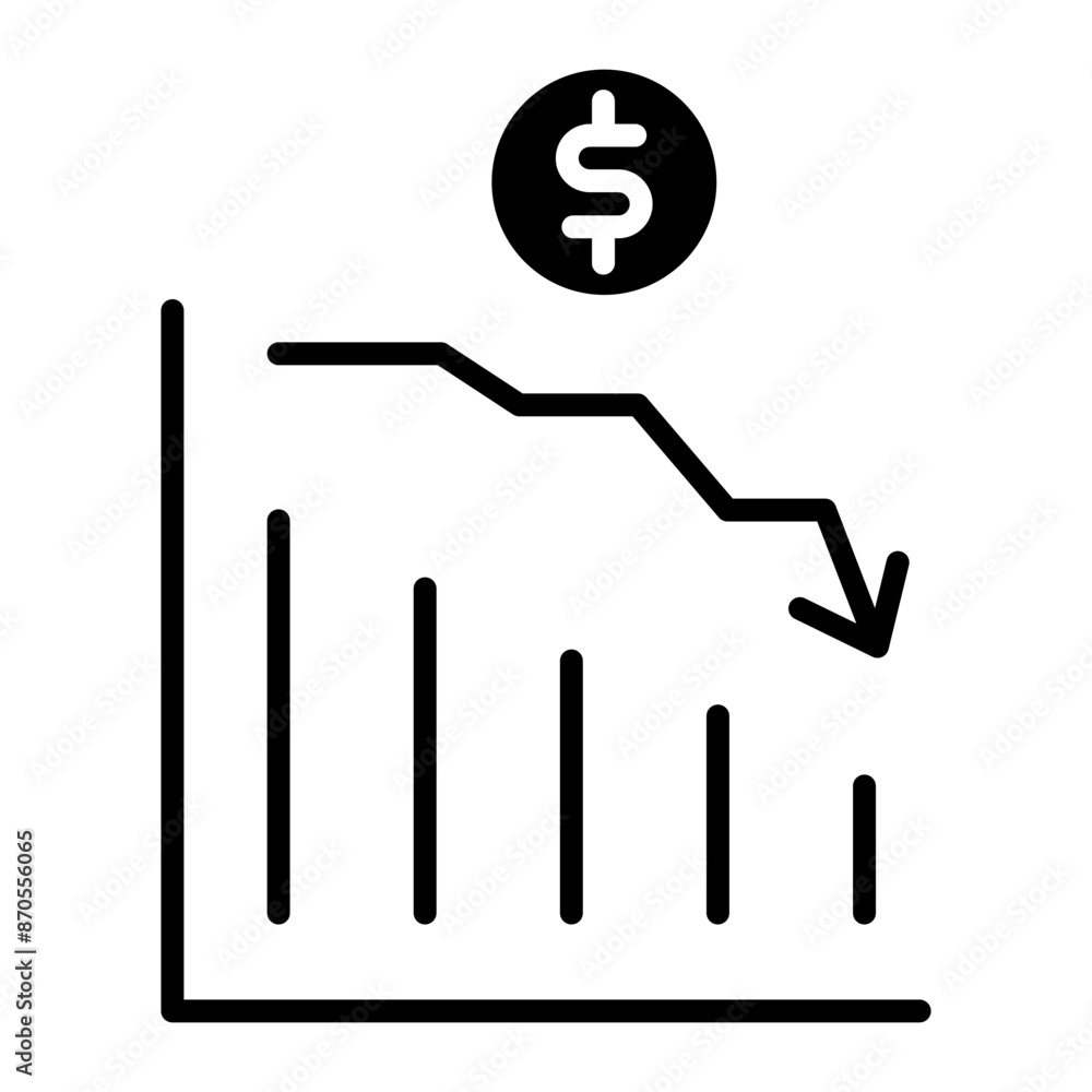 Downfall vector icon. Can be used for Trading iconset. Downfall vector icon. Can be used for Trading iconset.