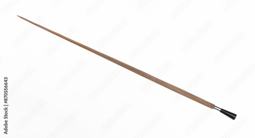 wooden school pointer isolated on white background wooden school pointer isolated on white background
