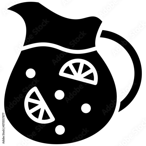 Lemonade Jug vector icon. Can be used for Beverages iconset.