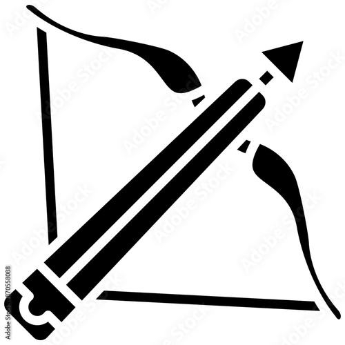 Crossbow vector icon. Can be used for Medieval iconset.