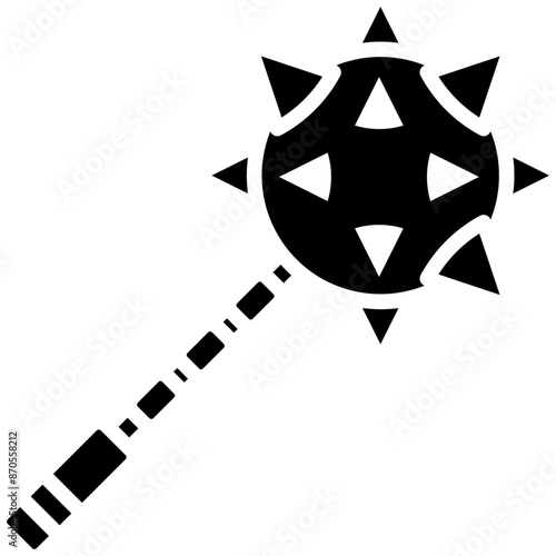 Mace vector icon. Can be used for Medieval iconset.