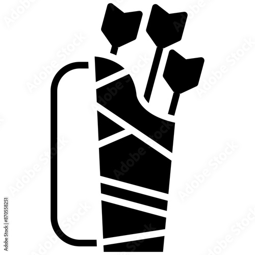 Quiver vector icon. Can be used for Medieval iconset.