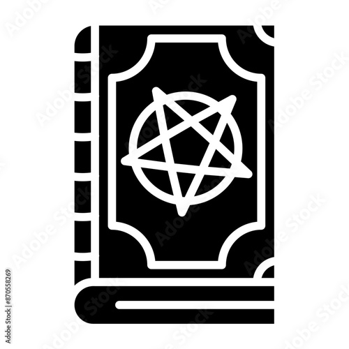 Spellbook vector icon. Can be used for Medieval iconset.