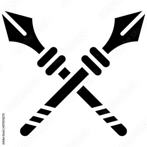 Spear vector icon. Can be used for Medieval iconset.