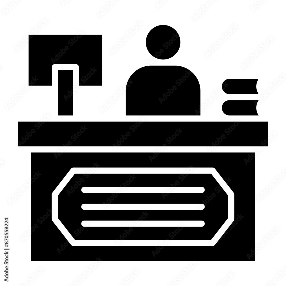 Reception vector icon. Can be used for Business and Finance iconset.