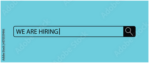 we are hiring internet search, Job vacancy concept illustration poster 
