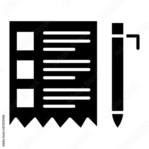 Cut List vector icon. Can be used for Home Improvements iconset.