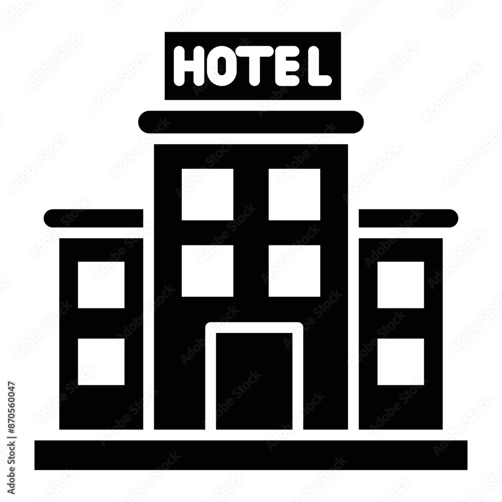 Hotel vector icon. Can be used for Vacation Planning iconset. Hotel vector icon. Can be used for Vacation Planning iconset.