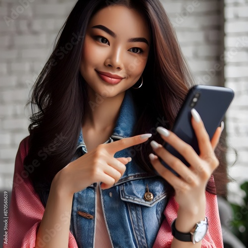 woman texting on mobile phone