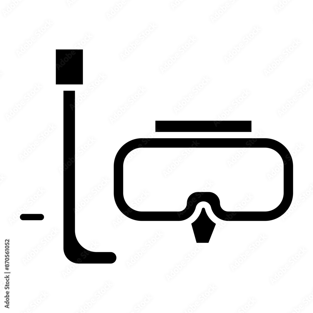 Mask and Snorkel vector icon. Can be used for Vacation and Tourism iconset. Mask and Snorkel vector icon. Can be used for Vacation and Tourism iconset.