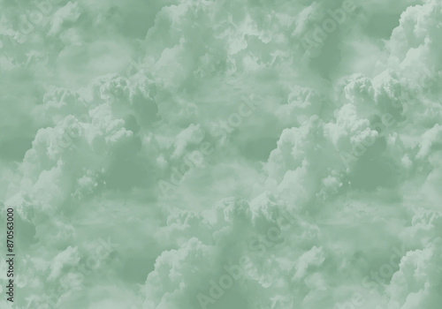 Grüner Wolkenhimmel - Weiche und Verträumte Atmosphäre
