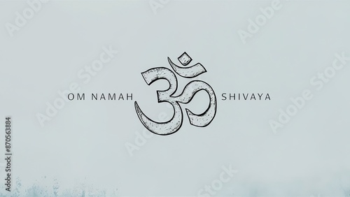 illustration of om namha shivaya, Generative ai photo