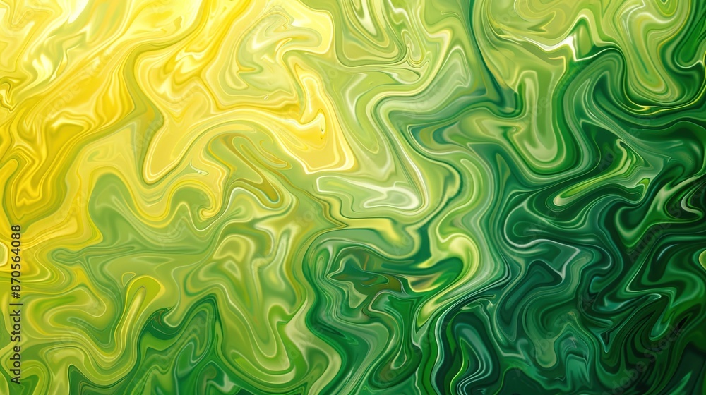 Lively Green and Yellow Fluid Pattern with Copy Space Lively Green and Yellow Fluid Pattern with Copy Space