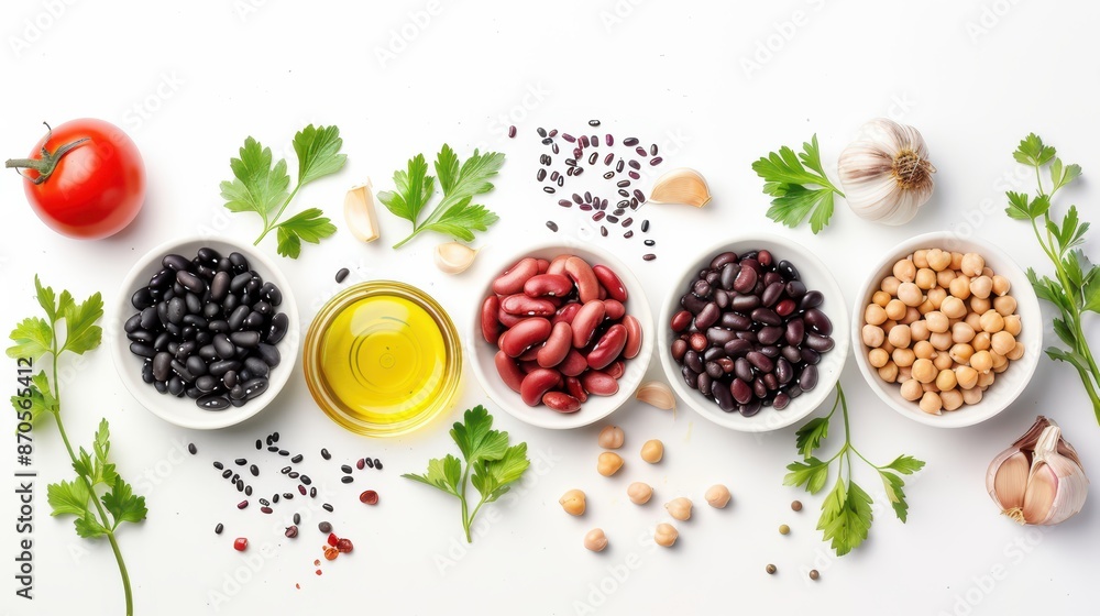 A Top View of Various Beans A Top View of Various Beans