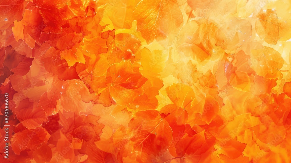 Painting of Orange Flowers Close Up Painting of Orange Flowers Close Up