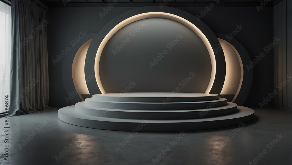 Fototapeta premium stage with a spotlight