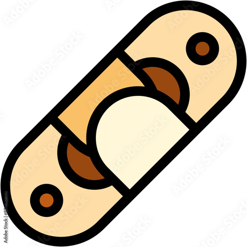 Vector Icon Cannoli, Sicily, Food And Restaurant, Pastry, Italian Food