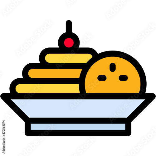 Vector Icon Taglatelle, Pasta, Mediterranean, Italian, Food