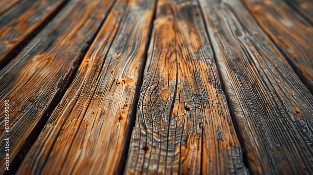 Detailed Close-Up of Beautiful Weathered Oak Planks with Intricate Wood Grains Detailed Close-Up of Beautiful Weathered Oak Planks with Intricate Wood Grains