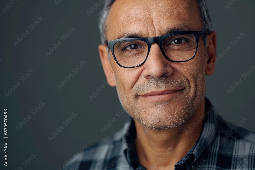 Portrait of happy senior businessman on grey background. Portrait of happy senior businessman on grey background.