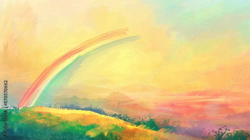 Obraz premium rainbow landscape