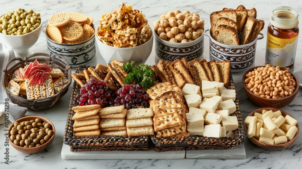Elegant Charcuterie Board with Assorted Snacks Elegant Charcuterie Board with Assorted Snacks