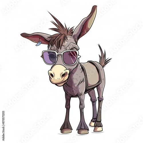 Mule Casual Chic cartoon isolated whitebackground