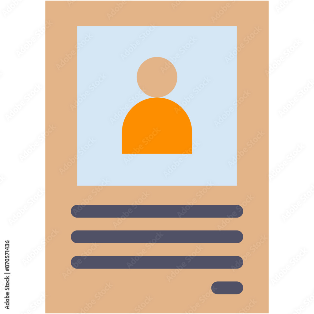 Vector Icon Student Card, Student Card, Accreditation, Education, Identification Vector Icon Student Card, Student Card, Accreditation, Education, Identification