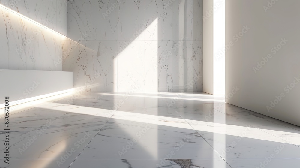 Serene White Marble Elegance in Minimalist Setting