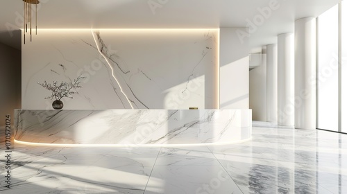 Serene White Marble Elegance for Minimalist Design Bliss