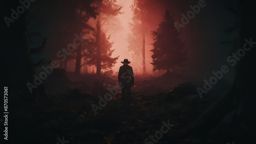 Horror city silent streets eerie buildings dark CGI for Game dev or Ghost Story | Priest Investigate unoly forest