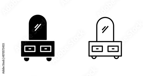 Dressing Table Vector Icon