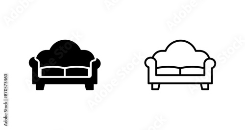 Double Sofa Vector Icon