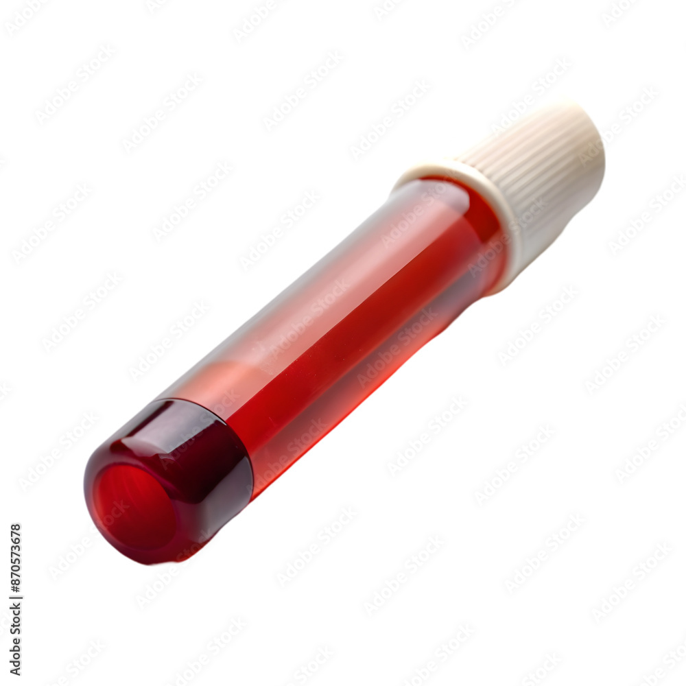 3D Test Tube with Blood Inside 3D Test Tube with Blood Inside