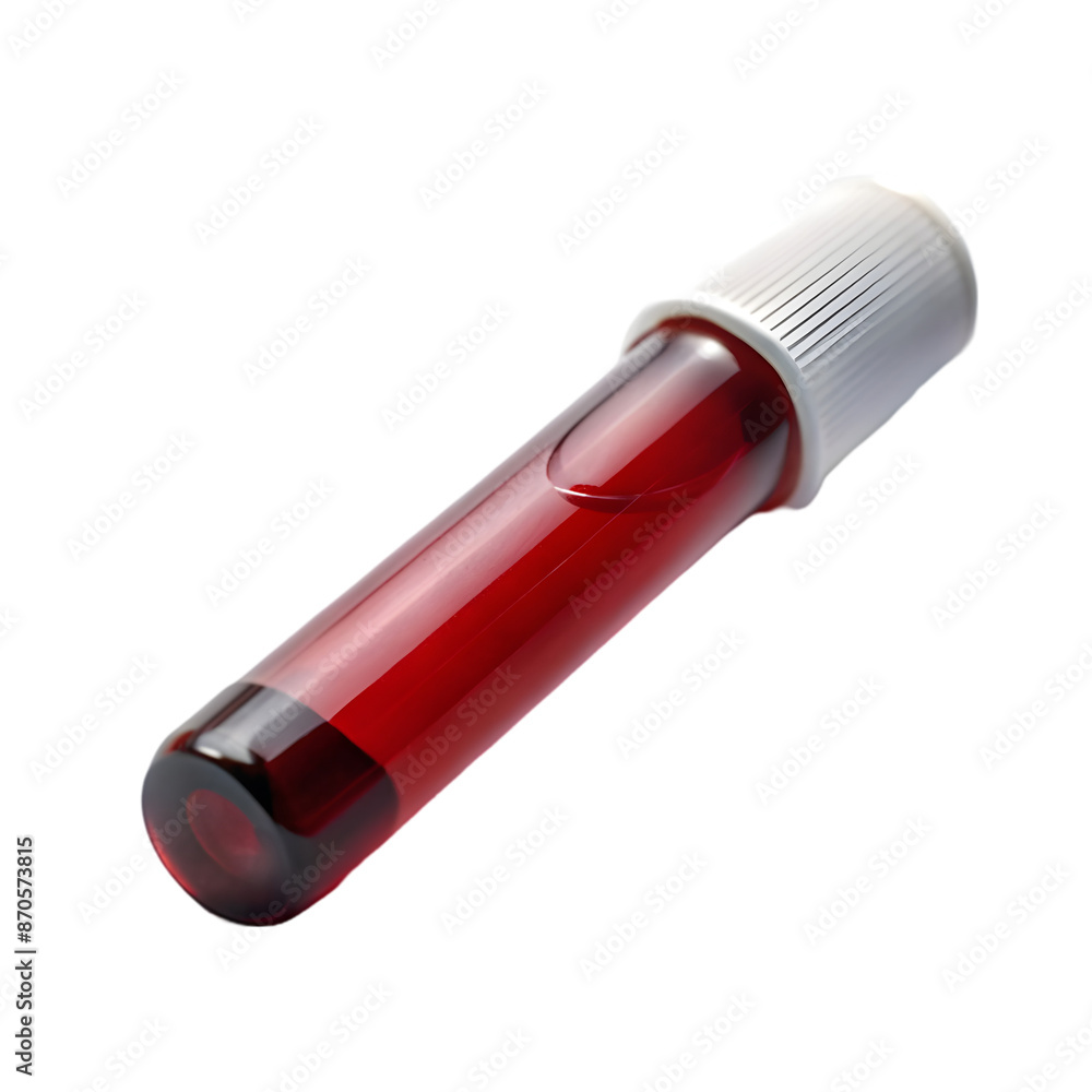3D Test Tube with Blood Inside 3D Test Tube with Blood Inside