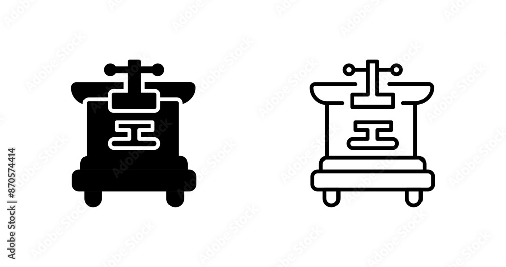 Machine Press Vector Icon Machine Press Vector Icon