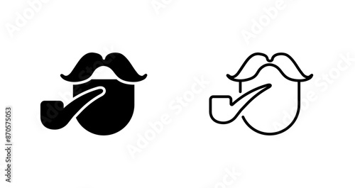 Pirate With Smoking Pipe Vector Icon