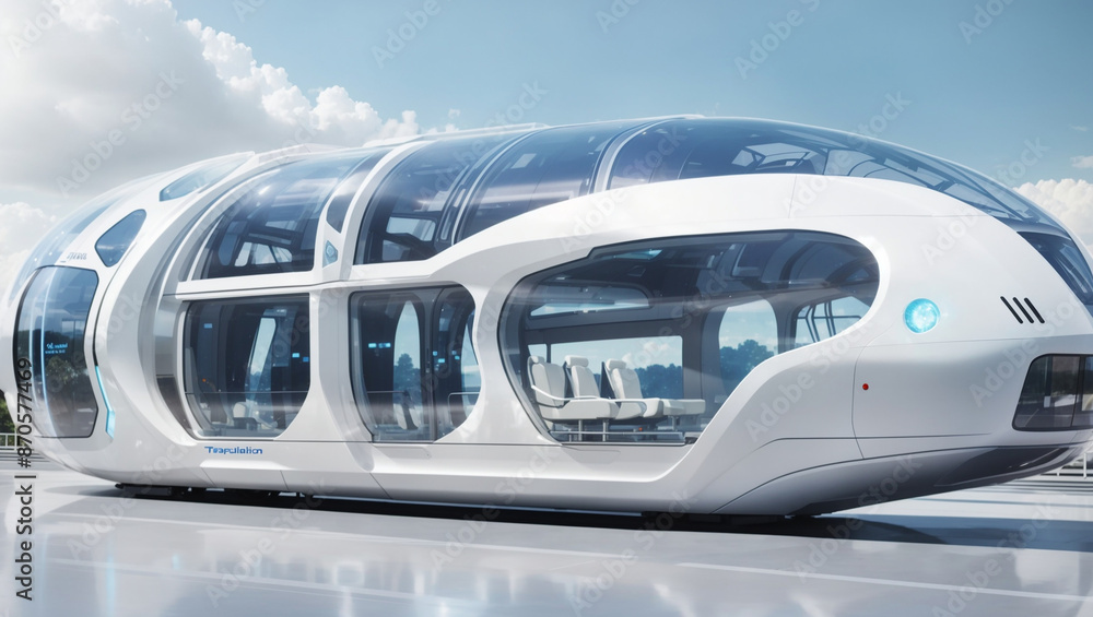 Obraz premium future flying cars and robotic technology