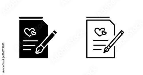 Marriage Contract Vector Icon