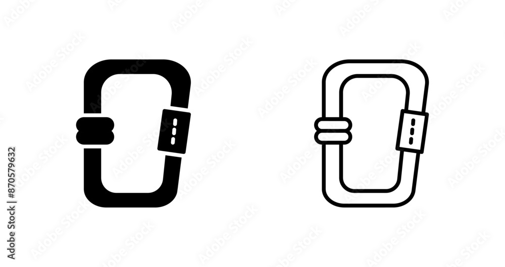 Carabiner Vector Icon Carabiner Vector Icon