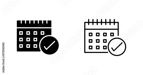 Marked Calendar Vector Icon
