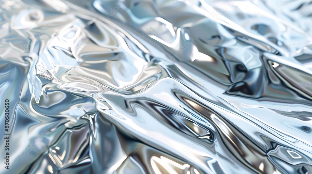 Luminous Metallic Abstraction: Reflective Metal Sheets with Dappled Light Patterns Luminous Metallic Abstraction: Reflective Metal Sheets with Dappled Light Patterns